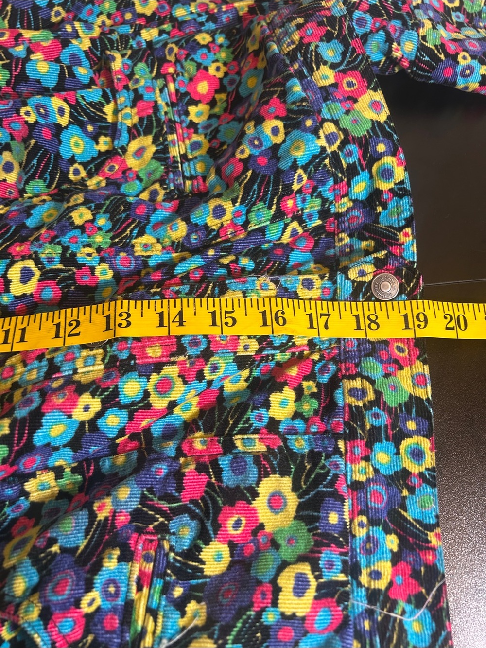 Liz Claiborne Floral Corduroy Jean Style Jacket Women's Size Large - Picture 9 of 9